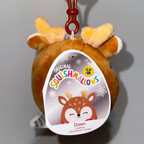 Dawn the Fawn 3.5 " Squishmallow Clip Stuffed Plush - Picture 5 of 5
